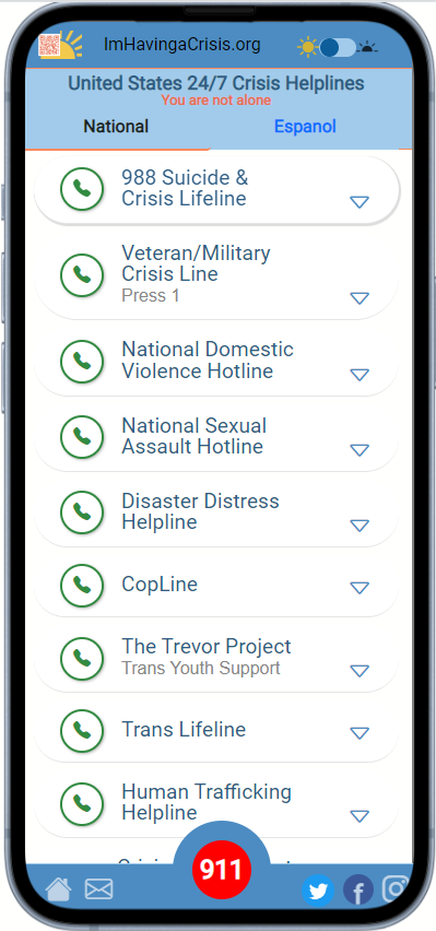 US Crisis Prevention Helplines